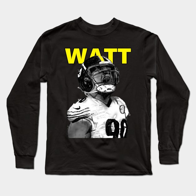 PiTTSBURGH LEGENDS - WATT Long Sleeve T-Shirt by JmacSketch